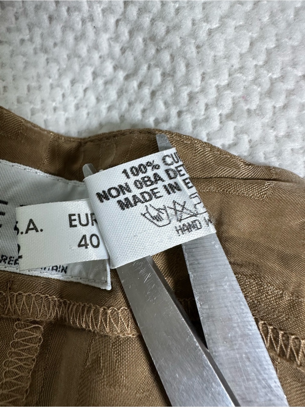 Vintage Joyce Ridings Cupro Wrap Skirt Lagenlook Made in Britain Tag 12 (like S) - Picture 10 of 12